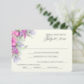 結婚のブーケ水彩出展 出欠カード (スタンド正面)