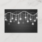 結婚のプレイスカードきらめく星ブラック プレイスカード (裏面)