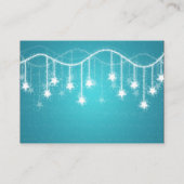 結婚のプレイスカードきらめく星ブルー プレイスカード (裏面)