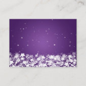 結婚のプレイスカードまぶしいスターズパープル プレイスカード (裏面)
