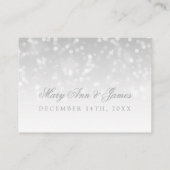 結婚のプレイスカードシルバー《写真》ぼけ味輝く光 プレイスカード (裏面)