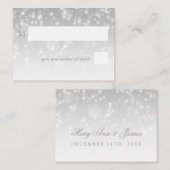 結婚のプレイスカードシルバー《写真》ぼけ味輝く光 プレイスカード (正面/裏面)