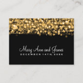 結婚のプレイスカードパーティーキラキラ金ゴールド プレイスカード (裏面)