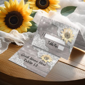 結婚のプレイステーブルナンバーレースひまわり木 招待状