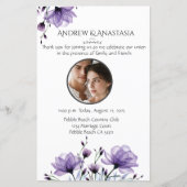 結婚のプログラムの式典の写真とフローラ (正面)