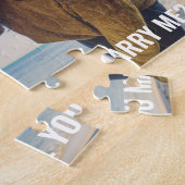 結婚のプロポーザルのカップルの写真 ジグソーパズル (側面)