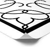 結婚のポスター「座席を選ぶ」白黒 ポスター (角)