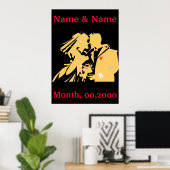 結婚のポスター、編集文字 ポスター (ホームオフィス)