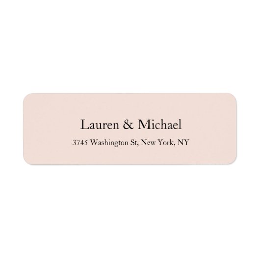 結婚のミニマエレガントリストクラシカルパステルカラー ラベル (正面)