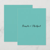 結婚のミニマエレガントリストクラシカルブルー エンクロージャーカード (正面/裏面)