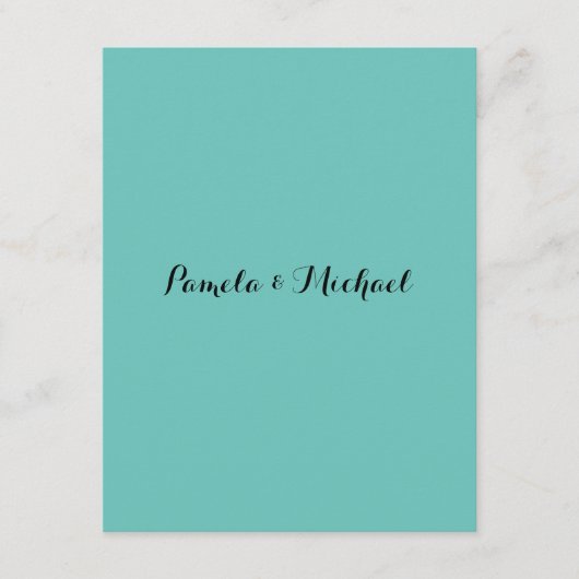 結婚のミニマエレガントリストクラシカルブルー エンクロージャーカード (正面)