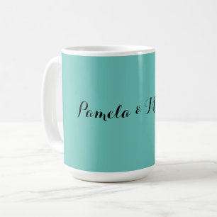 結婚のミニマエレガントリストクラシカルブルー コーヒーマグカップ