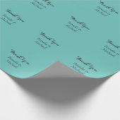 結婚のミニマクラシックリストBLUE Thank You ラッピングペーパー (角)