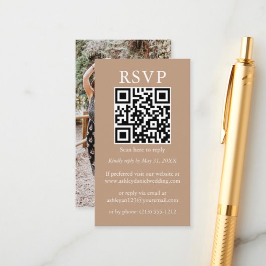 結婚のミニマシンプルリスト エンクロージャーカード (正面/裏面インサイチュ)