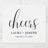 結婚のミニマシンプルリスト スパークリングワインラベル (シングルラベル)