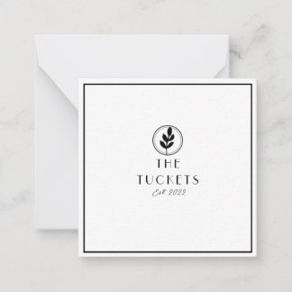 結婚のミニマモダンリスト ノートカード