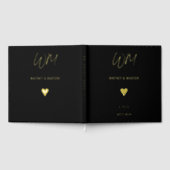 結婚のミニマリスト・フォイル・スクエア・ゲストブック ゲストブック (全面)