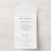 結婚のミニマルテンプレートゲスト受信者名 オールインワン招待状 (内側)