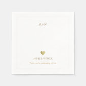 結婚のミニマル披露宴パーティー スタンダードカクテルナプキン (正面)