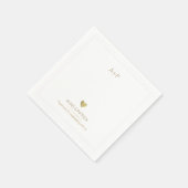 結婚のミニマル披露宴パーティー スタンダードカクテルナプキン (角)