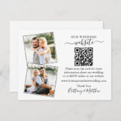 結婚のミニマルWebサイト2フォトエンクロージャカード ポストカード (正面/裏面)