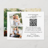 結婚のミニマルWebサイト3フォトエンクロージャカード ポストカード (正面/裏面)