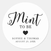 結婚のミント ラウンドシール (正面)
