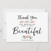 結婚のメイクアップアーティスト水彩花 サンキューカード (正面)