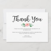 結婚のメイクアップアーティスト水彩花 サンキューカード (裏面)