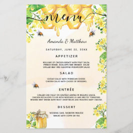 結婚のメニューでこぼこ蜂ハニカム花模様