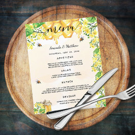 結婚のメニューでこぼこ蜂ハニカム花模様