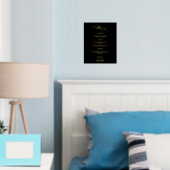 結婚のメニューシンプル署名エレガント 箔ポスター (インサイチュ (寝室))