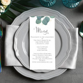 結婚のメニュー書道ユーカリ緑 メニュー