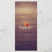 結婚のメニュー秋のカエデ葉のカボチャひまわり メニュー (裏面)