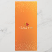 結婚のメニュー秋のカエデ葉のカボチャひまわり メニュー (裏面)