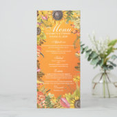 結婚のメニュー秋のカエデ葉のカボチャひまわり メニュー (スタンド正面)