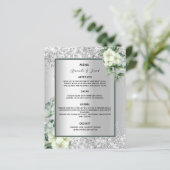 結婚のメニュー銀の白花模様 (スタンド正面)