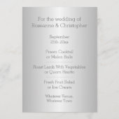 結婚のメニュー銀ハート メニュー (裏面)