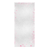 結婚のメニュー銀ピンク花模様 ラックカード (裏面)