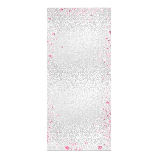 結婚のメニュー銀ピンク花模様 ラックカード (裏面)