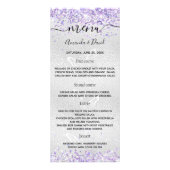 結婚のメニュー銀紫の蝶 ラックカード (正面)