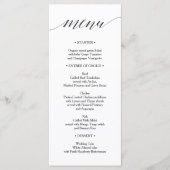 結婚のメニュー – ブライダルシャワーメニュー – スクリプト メニュー (正面)