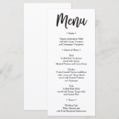 結婚のメニュー – ブライダルシャワーメニュー – 甘い メニュー (正面/裏面)
