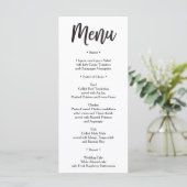 結婚のメニュー – ブライダルシャワーメニュー – 甘い メニュー (スタンド正面)