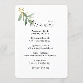 結婚のメニュー メニュー