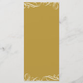 結婚のメニュー |モダンタイポグラフィ(金ゴールド) メニュー (裏面)