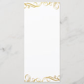 結婚のメニュー |モダンタイポグラフィ（金箔） メニュー (裏面)