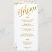 結婚のメニュー |モダンタイポグラフィ（金箔） メニュー (正面/裏面)