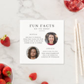 結婚のモダンおもしろい事実ナプキンと写真 スタンダードカクテルナプキン (インサイチュ)