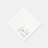 結婚のモダンエレガントおもしろい新郎ラッキーアメリカ スタンダードカクテルナプキン (角)